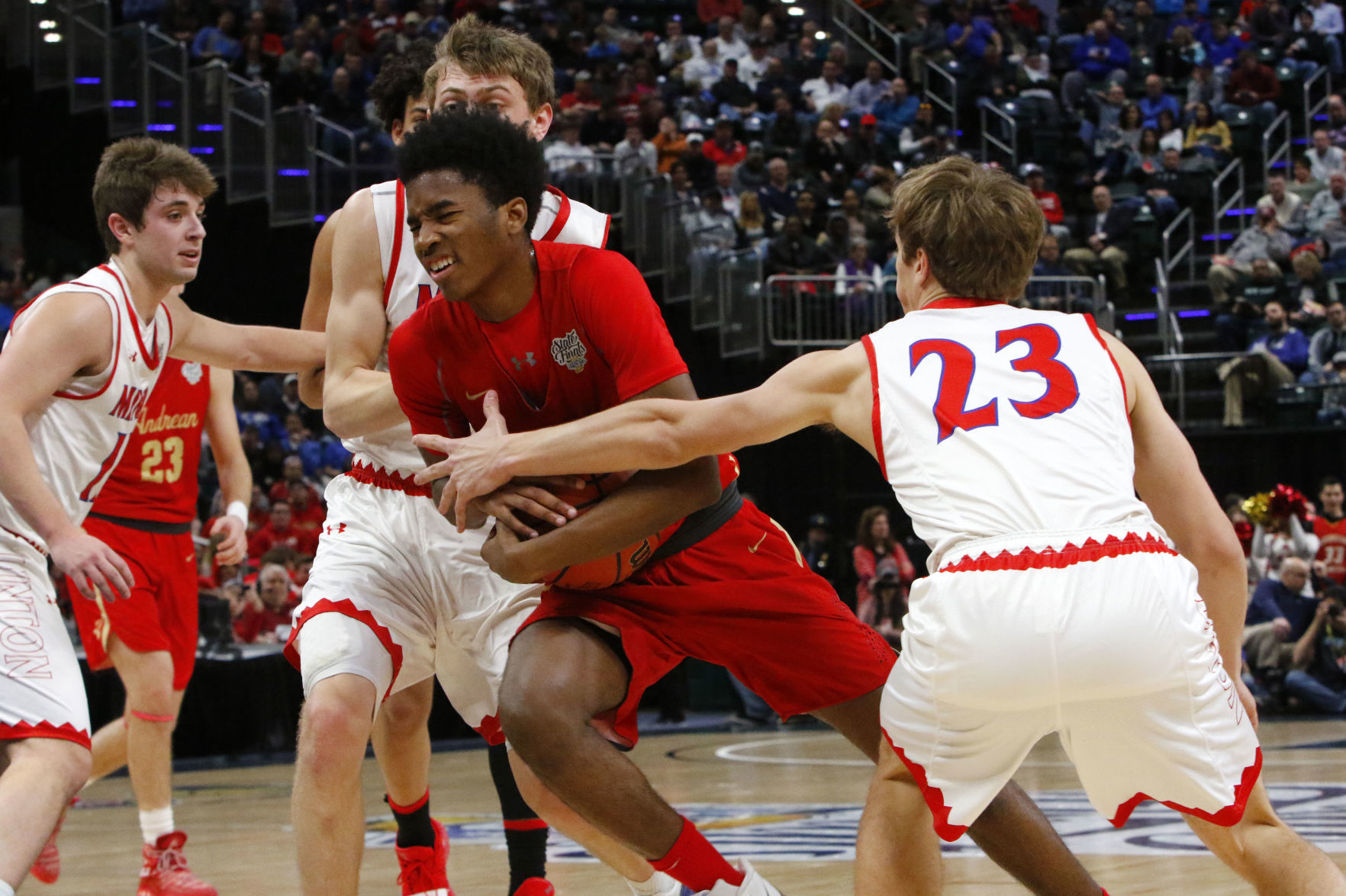 Boys basketball Class 2A state final - Andrean vs. Linton-Stockton